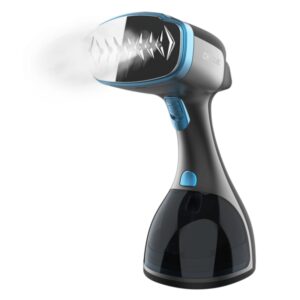 Cecotec IronHero 1800 Ultimate Plancha de Vapor Vertical - 1800W - Suela Ceramica - Pantalla Tactil LED - 2 Niveles de Vapor - Sistema Autoapagado - Cepillo - Color Negro y Azul