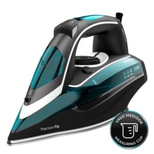 Cecotec Fast and Furious 6050 X-Treme Plancha de Ropa - 3100W - Bomba Automatica - Suela Ultradeslizante - Tactil - Vapor Continuo 75g/min - Golpe de Vapor 285g/min - Autoapagado - Color Negro y Verde