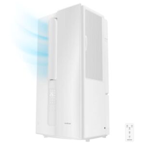 Cecotec WindowClima 900 Aire Acondicionado Portatil - 2250 Frigorias - 9000 BTU - Sistema Inverter - Cobertura hasta 22m2 - Mando a Distancia - Panel Tactil y LED - Color Blanco