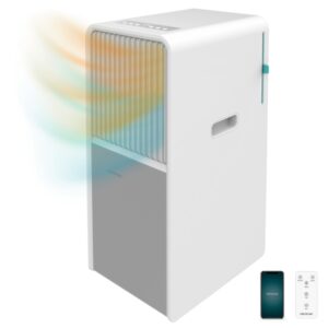Cecotec ForceClima 9550 Aire Acondicionado Portatil - 2250 Frigorias - 9000 BTU - Cobertura hasta 25m2 - Bomba de Calor - WiFi - Pantalla LED - Color Blanco y Gris