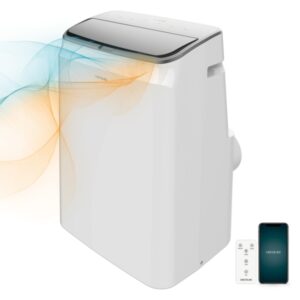Cecotec ForceClima 1480 Aire Acondicionado Portatil - 1340W - 3500 Frigorias - 14000 BTU - Silencioso - Bomba de Calor - Control Wi-Fi - Cobertura hasta 30m2 - 5 Modos - Color Blanco