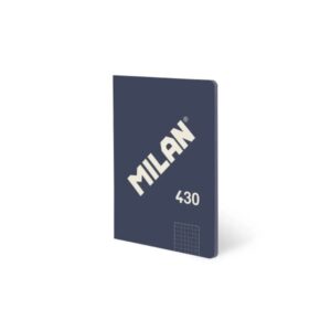 Milan 430 Libreta Encolada Formato A5 Cuadricula 5x5 - 48 Hojas de 95 gr/m2 - Microperforado - Tapa Blanda - Color Azul