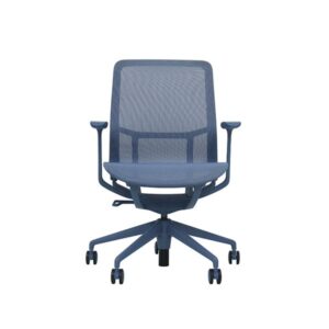 Cromad Gama Sense Elegance Silla de Oficina - Piston de Gas de Grado 4 - Respaldo Ergonomico - Malla Elastica 3D Transpirable - Reposabrazos Ajustables - Color Azul