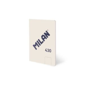 Milan 430 Libreta Encolada Formato A5 Hojas Blancas - 48 Hojas de 95 gr/m2 - Microperforado - Tapa Blanda - Color Beige