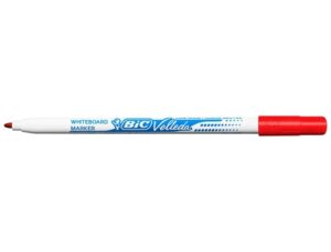 Bic Velleda 1721 Rotulador para Pizarra - Punta Fina - Trazo de 1.5mm - Borrado Optimo - Color Rojo