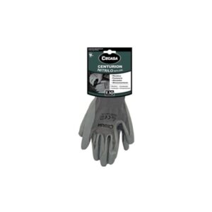 Cegasa Centurion Guantes de Trabajo Talla 10 - Fabricados en Nylon con Recubimiento de Nitrilo en Palma y Dedos - Color Gris