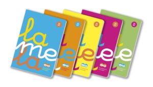 Lamela Pack de 5 Libretas Grapadas con 50 Hojas de 90g/m2 con Margen - Formato A4 - Pauta Cuadrovia de 2.5mm - Cubierta de Polipropileno Fluorescente - Papel Offset Blanco Extra - Colores Surtidos