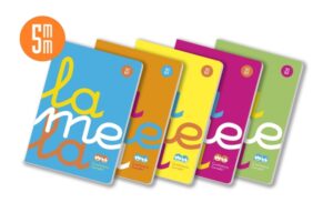 Lamela Pack de 5 Libretas Grapadas con 50 Hojas de 90g/m2 con Margen - Formato A4 - Pauta Cuadrovia de 5mm - Cubierta de Polipropileno Fluorescente - Papel Offset Blanco Extra - Colores Surtidos