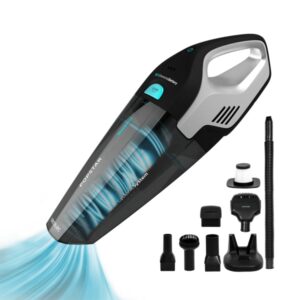 Cecotec Conga Popstar Micro Animal Aspiradora de Mano - 110W - Autonomia hasta 20min - Succion 7.5kPa - Deposito de 500ml - Incluye Accesorios - Ergonomico - Ideal para Mascotas - Color Negro y Plateado