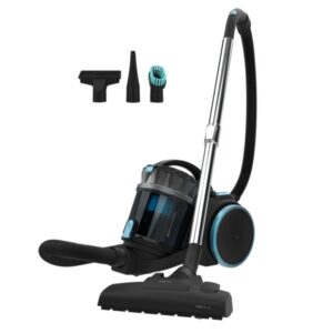 Cecotec Conga Rockstar Multicyclonic XXL Aspiradora de Trineo sin Bolsa - Potencia 800W - Succion hasta 20kPa - Deposito de 4L - Incluye Accesorios - Radio de Accion hasta 9m - Color Negro