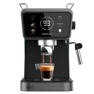 Cecotec Power Espresso Touch ColdBrew Cafetera Expresso con Vaporizador - Capacidad 1.5L - Presion 20bar - Calientatazas - Vaporizador - Temperatura Regulable - Pantalla Tactil - Color Negro