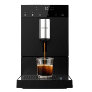 Cecotec Cremmaet Compact Cafetera Expresso Automatica - Presion 19bar - Deposito de 1.1L - Molinillo Conico - Pantalla Tactil - Termoblock - Limpieza Automatica - Color Negro