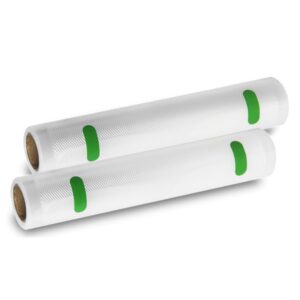 Cecotec Pack de 2 Rollos de 6m para Envasadora al Vacio - Temperatura Regulable - 20cm de Ancho - Color Transparente