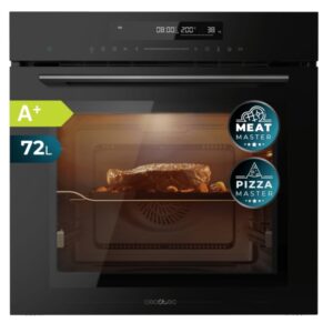 Cecotec Bolero Hexa SM406000 Glass Black A+ Horno Integrable con Microondas - 2900W - Capacidad 72L - Temperatura Regulable - Acero Inoxidable - Guias Telescopicas - Pantalla Tactil - Color Negro
