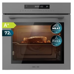 Cecotec Bolero Hexa SM406000 Glass Grey A+ Horno Integrable con Microondas - 2900W - Capacidad 72L - Temperatura Regulable - Acero Inoxidable - Guias Telescopicas - Pantalla Tactil - Color Gris