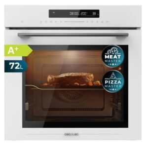 Cecotec Bolero Hexa SM406000 Glass White A+ Horno Integrable con Microondas - 2900W - Capacidad 72L - Temperatura Regulable - Acero Inoxidable - Guias Telescopicas - Pantalla Tactil - Color Blanco