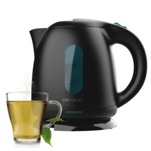 Cecotec Thermosense 140 Black Hervidor de Agua de 1L - Potencia 2200W - Libre de BPA - Base 360º Independiente - Filtro Antical - Apagado Automatico - Color Negro