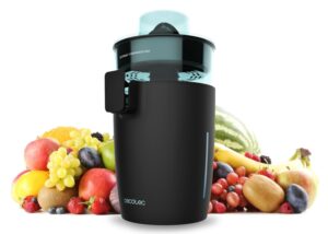 Cecotec Zitrus TowerAdjust Easy Black 800 Inox Exprimidor Electrico - 800W - Capacidad 0.5L - Filtro de Acero Inoxidable - Apto para Lavavajillas - Conos Desmontables - Regulador de Pulpa - Color Negro