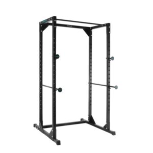 Cecotec Drumfit PowerRack 1000 Power Rack Estacion de Entrenamiento - Soporta hasta 120kg - Kit de Montaje - Altura Ajustable - Peso de Entrenamiento hasta 200kg - 117x119x210cm - Color Negro