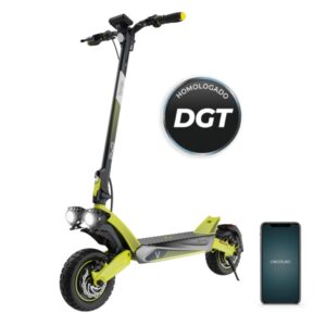Cecotec Bongo V55 2x2 Connected Patinete Electrico - 1600W - Autonomia hasta 55km - Ruedas 10" - Doble Suspension - Frenado E-Abs - Homologado por la DGT - Control con App - Color Negro y Amarillo