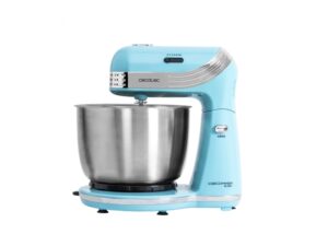 Cecotec Cecomixer Easy Batidora Amasadora - Potencia 250W - Bol de Acero Inoxidable de 3L - Movimiento Planetario - Velocidad Ajustable - Incluye Accesorios - Color Azul