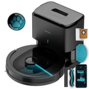 Cecotec Conga 8490 Ultimate Ultra Power Home Robot Aspirador con Base de Autovaciado 4 en 1 - Control con App - Autonomia hasta 170min - Navegacion Laser - Succion 7kPa - Deposito 2.5L - Color Negro