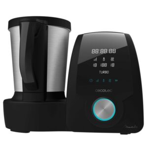 Cecotec Mambo 6090 Robot de Cocina Multifuncion - 1700W - Jarra de Acero Inoxidable 3.3L - Velocidad Ajustable - Recetario - Temperatura Regulable - Acero Inoxidable - Color Negro y Plateado