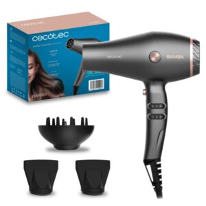 Cecotec IoniCare Harmony Secador de Pelo - Potencia 2600W - Tecnologia con Iones - Temperatura Regulable - 2 Concentradores - Difusor - Cable de 1.8m - Velocidad Ajustable - Color Gris Oscuro