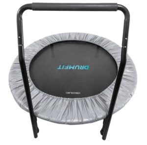 Cecotec Drumfit Jump 920 Trampolin de Fitness de 92cm - Soporta hasta 100kg - Incluye Accesorios - Base con 6 Patas - Agarre Central con Espuma Antideslizante - Color Negro