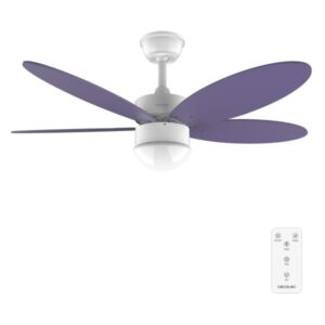 Cecotec EnergySilence Aero 4250 Flow Purple Ventilador de Techo con Aspas Reversibles de 42" - 40W - Diametro 106cm - Velocidad Ajustable - Luz LED - Modo Invierno - Mando a Distancia - Color Violeta