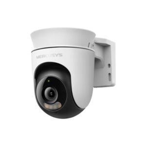 Mercusys MC510 Camara WiFi Exterior 2K QHD - Vision Nocturna A Color - Movimiento 360 Grados - Deteccion Inteligente - Color Blanco