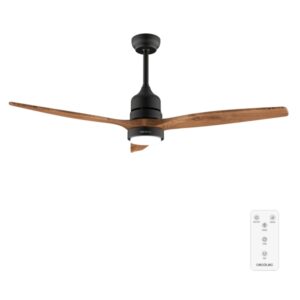 Cecotec EnergySilence Aero 5230 DarkWood Ventilador de Techo de 52" - 40W - 3 Aspas de Madera - Varias Velocidades - Luz LED - Mando a Distancia - Altura Ajustable - Temporizador - Color Negro
