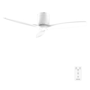 Cecotec EnergySilence Aero 5400 Classic White and White Ventilador de Techo de 52" - 40W - 3 Aspas - Varias Velocidades - Mando a Distancia - Temporizador - Color Blanco