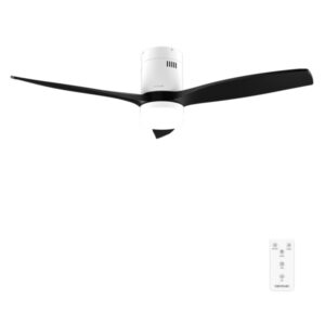 Cecotec EnergySilence Aero 5600 Classic White and Black Ventilador de Techo de 52" - 40W - 3 Aspas - Varias Velocidades - Luz LED - Mando a Distancia - Temporizador - Color Blanco y Negro