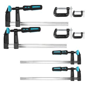 Cecotec StrongComfort 4400 Force Set de Sargentos - 8 Piezas - Incluye Accesorios - Antideslizante - Color Negro y Azul