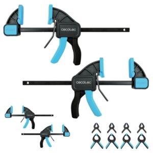 Cecotec StrongComfort 740 Instant Evolution Set de Sargentos de Liberacion Rapida - 12 Piezas - Incluye Accesorios - Funcion Rotativa - Color Negro y Azul