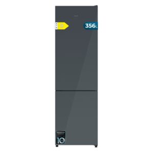Cecotec Bolero CoolMarket Combi 356i Grey Glass D Frigorifico Combi - 356L - LED - Modo Vacaciones - Total Nofrost - Frio Envolvente - Puerta de Cristal - Cajon Humedad Regulable - 59.5x200cm - Color Gris