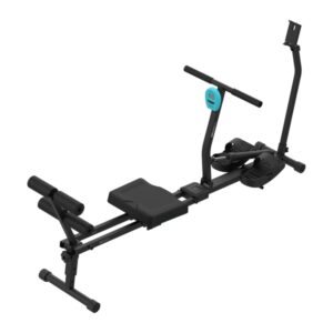 Cecotec Drumfit Rower CompactROW Maquina de Remo - Soporta hasta 110kg - Incluye Accesorios - Plegable - Resistencia Hidraulica de 12 Niveles - Kit de Montaje Incluido - Color Negro