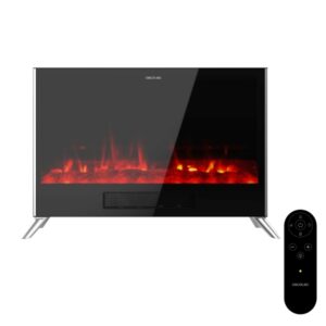 Cecotec ReadyWarm 7500 3in1 Total Flames Chimenea Electrica - 2000W - Temperatura Regulable - Temporizador - Apagado Automatico - Mando a Distancia - Color Negro