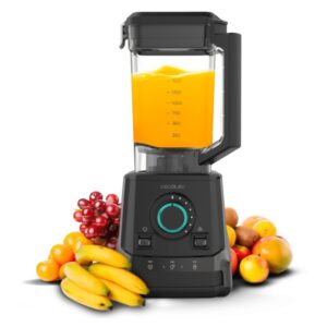 Cecotec Power Black Titanium 2000MAX Pro Batidora de Vaso 1.5L - 1500W - Pantalla LED - Cuchilla Doble de Acero Inoxidable - Libre de BPA - 3 Programas Automaticos - Color Negro