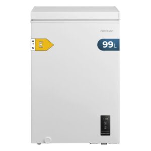 Cecotec Bolero CoolMarket Chest 99P White E Mini Congelador Horizontal Convertible - Capacidad 99L - Silencioso 38dB - Temperatura Regulable - Alarma de Puerta Abierta - Color Blanco