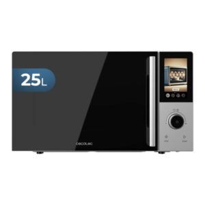 Cecotec Convection 2500 Touch Microondas con Grill - 900W - Capacidad 25L - Pantalla Digital - Plato de 315mm - Control Tactil - Color Negro y Plata
