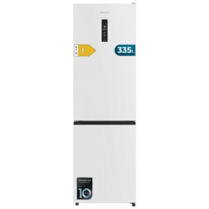 Cecotec Bolero CoolMarket Combi 335 White E Frigorifico Combi - 335L - Luz LED - Compresor Inverter - Congelacion Ultrarapida - Silencioso - Frio Envolvente - Clase E - 195.3x59.5cm - Color Blanco