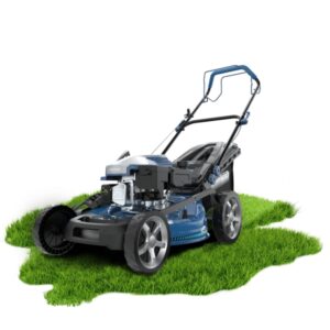 Cecotec Terrenator 4000.51 Total Z Auto Cortacesped de Gasolina - Deposito 0.8L - Ancho de Corte 51cm - Motor de 167cc - Tanque de Aceite 0.5 L - Altura de Corte Ajustable - Color Azul Marino