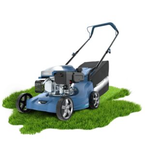 Cecotec Terrenator 2700.39 Power Cortacesped de Gasolina - Deposito 0.8L - Ancho de Corte 39+cm - Motor de 127cc - Tanque de Aceite 0.5 L - Altura de Corte Ajustable - Color Azul Marino