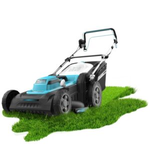 Cecotec Terrenator 460 Flex Z Auto Cortacesped Electrico - 2000W - Capacidad 60L - Velocidad 3250rpm - Deposito de 60L - Ancho de Corte 46cm - Altura de Corte Ajustable - Color Azul