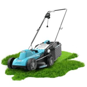 Cecotec Terrenator 330 Flex Cortacesped Electrico - 1200W - Capacidad 30L - Velocidad 3450rpm - Deposito de 30L - Ancho de Corte 33cm - Altura de Corte Ajustable - Color Azul