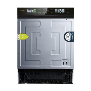Cecotec Bolero Aguazero 6620 S-BI Lavavajillas Integrable de 60cm - 15 Servicios - Modo Turbo - Pantalla XXL - 8 Programas - Motor Inverter - Inicio Programable - Color Negro