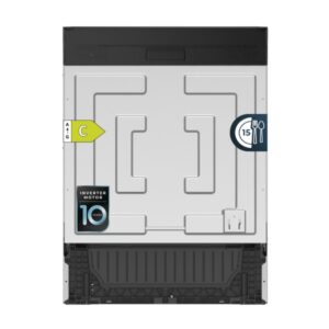 Cecotec Bolero Aguazero 6620 Full-BI Lavavajillas Integrable de 60cm - 15 Servicios - Modo Turbo - 8 Programas - Motor Inverter - Inicio Programable - Color Negro