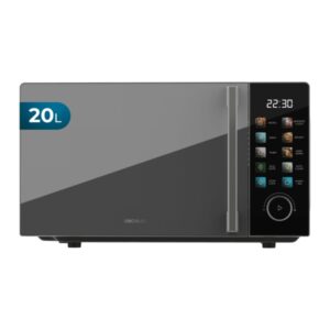 Cecotec Proclean 6030 Black Microondas - 700W - Capacidad 20L - Pantalla Digital - Temporizador - Programas Preconfigurados - Plato de 255mm - Color Negro